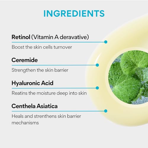 Image of Innisfree Retinol Cica Repair Ampoule 30ml with Hyaluronic Acid, Korean Face Serum for Reducing Skin Blemishe, Improving Skin texture, Nourishing & Revitalizing, Hydrating, Soothing, & Strengthening