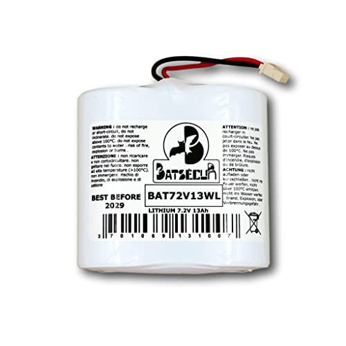 Batsécur - Batteria Di Allarme Bat72V13Wl Compatibile Con C126Batt72V13Wl, 1.C126Batt72V13Wl, 2Lsh20-Tecno, 510772, Lx-2Lsh20 + Tecnoalarm - 7.2V 13Ah