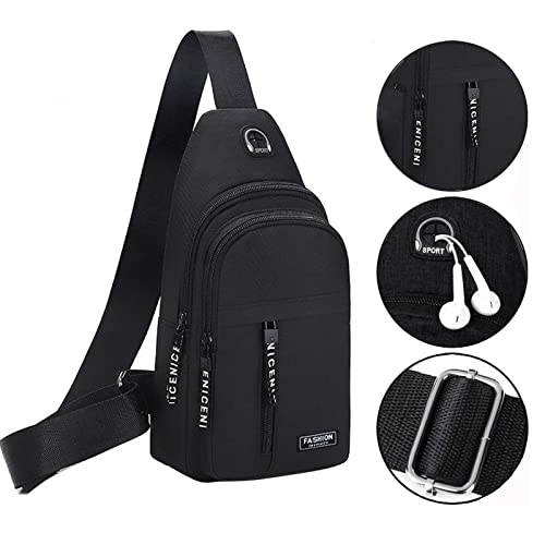 Sling Bag, Crossbody Bags, Chest Bag, Sling Backpack with USB Hole for Women Men4