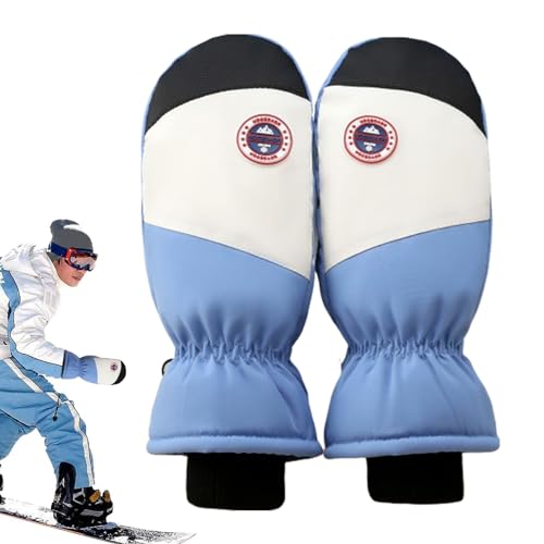 Luvas de esqui femininas – Luvas de esqui de neve luvas de snowboard à prova d'água, à prova de ven