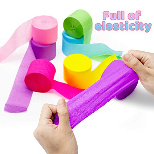 12 rolos de papel crepe para Páscoa, 300 m, serpentinas de papel crepe, rosa, azul, amarelo, verde,