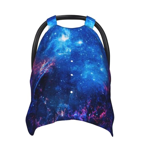 Image of Galaxy Baby Car Seat Canopy Cover 39x27.5 Inches Multi Use Nursing Cover for Newborn Car Seat Canopy Mom Nursing Breastfeeding Covers Newborn Shower Gifts