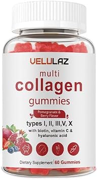 Multi Collagen Gummies - Types I, II, III, V, X-Skin Care, Premium Formula, Protein Supplement for Both Men and Women.