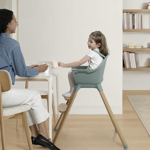 Image of Delta Children - babyGap Otto 3-in-1 High Chair - High Chair Converts to Toddler Dinning Chair and Booster Seat - Dishwasher Safe Meal Tray - FSC-Certified Wood, Sage Green
