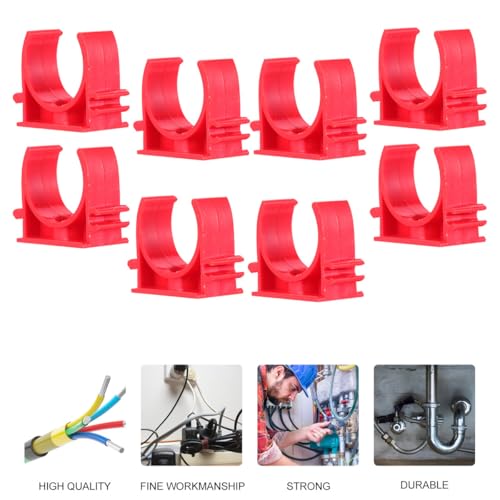 Abrazaderas de PVC para tubos Alipis con soporte firme de instalación en pared y suelo pack 100 8
