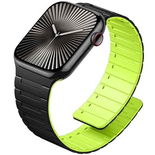 Image of SNBLK Magnetic Watchband Compatible with Apple Watch for Men 44mm 45mm 46mm 49mm 42mm 41mm 40mm 38mm Women, Silicone Sport Strong Magnet Strap for iWatch Series 11 Ultra 3 Ultra 2 Se 10 9 8 7 6 5 4 1