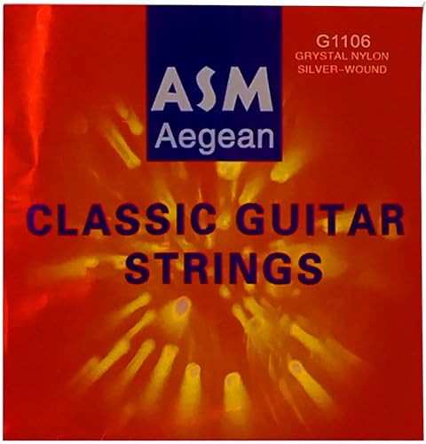 JM FOREST - Cuerdas para guitarra clásica española ASM G1106 - Nailon y entorchado de cobre plateado - Tensión normal (028-045) - Tono cálido con proyección.