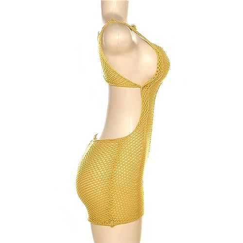 Stylish and Chic: Women's Backless Knit Crochet Beach Coverup Romper2