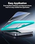 ESR 3 Pack for iPhone 16 / iPhone 15 Screen Protector, [9H Hardness] [Military Grade Shatterproof] Full Coverage Tempered Glass Film with Easy Installation Tool, HD Clear, Scratch Resistant