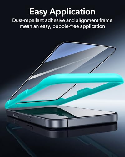 ESR 3 Pack for iPhone 17/iPhone 16 Pro Screen Protector, Tempered Glass Film with Easy Installation Tool, 9H Hardness, Military-Grade Shatterproof, HD Clear, Scratch Resistant - Image 2
