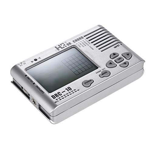 Tempaky Guitarra digital eletrônica 4 em 1 Afinador cromático Metrônomo Gerador de tom Localizador d