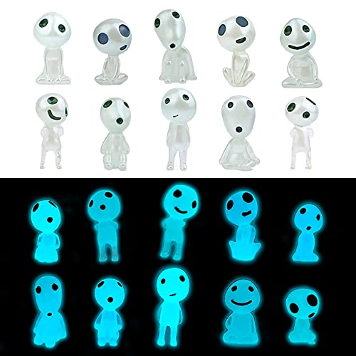 Popker 20Pcs Glow In Dark Statues Fairy Garden Accessories Outdoor Luminous Ghost Gnome Elves Miniature Decorations For Decor Plant Tree Patio Lawn Terrace Balcony Yard Micro Landscape Kit #TOP1