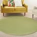 Nourison Essentials Indoor/Outdoor Green 6' x Round Area Rug, Easy Cleaning, Non Shedding, Bed Room, Living Room, Dining Room, Backyard, Deck, Patio (6 Round)