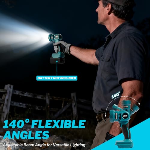 Image of Cordless LED work light compatible with Makita 18V Battery (No Battery)