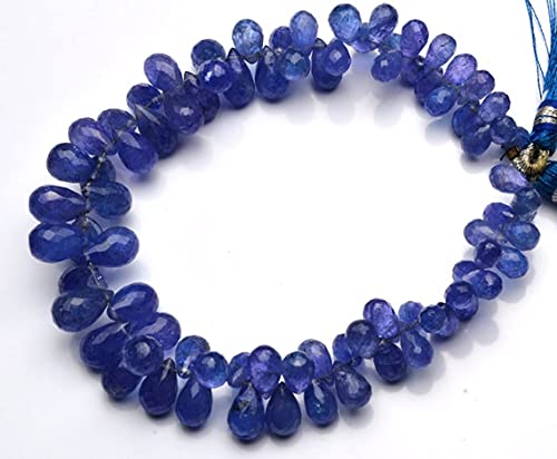 Tanzanite naturelle briolette facettée pour offrir un cadeau artisanal inoubliable