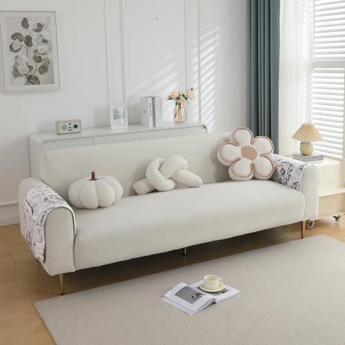 Image of HOKIPO Printed Waterproof + Anti-Slip + Quick Dry Sofa Armrest Cover with Pockets (2Pcs), Dandelion Anchor Grey (AR-5237-P6-L*2)