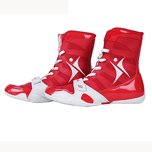 Chaussures de Boxe pour Hommes Chaussures de Lutte Professionnelles Chaussures d'entraînement pour Femmes Bottes de ,Caoutchouc Combat Formation Sport Sneakers,pour Hommes Femmes Enfants Adolescents