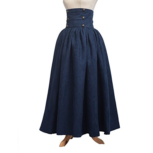 BLESSUME Gothic Skirt Lolita Steampunk High Waist Walking Skirt2