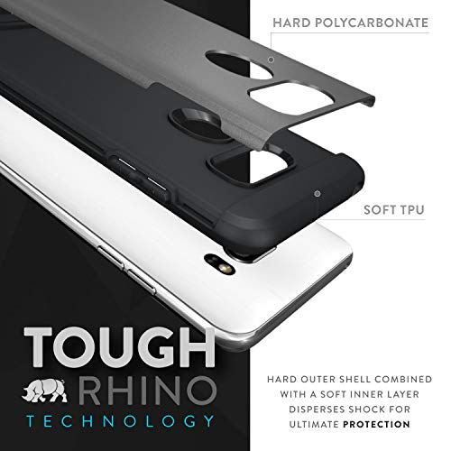Tudia Dualshield Designed For Lg V35 Thinq Case, [Merge] Heavy Duty Dual Layer Slim Hard Case For Lg V35 Thinq (Metallic Slate) #TOP2