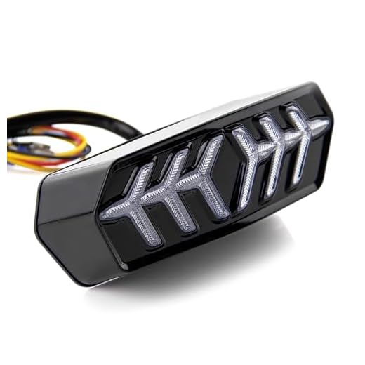 KICRY Tail Light with Turn Signals Led Integrated Motorcycle Brake Taillight Compatible with GROM MSX125/SF CBR650F CTX700 CTX700N(Clear Lens)