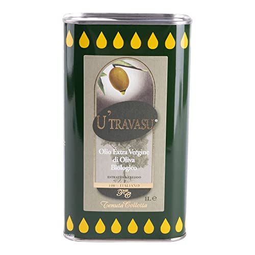 Huile d'olive extra vierge biologique U'Travasu 1l, le goût de la Sicile pour vos repas d'été