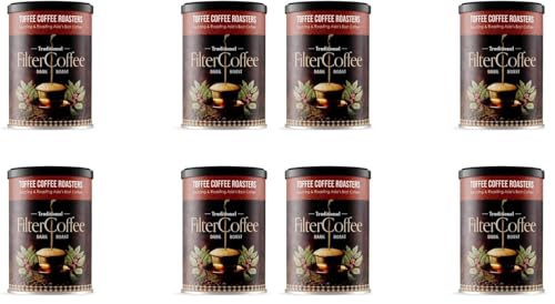 Image of Toffee Coffee Roasters | Pack of 8 x 200gm (800gms) South Indian Filter Coffee| As Seen On Shark Tank | Specialty Blend| Traditional Dark Roast Signature Filter Coffee