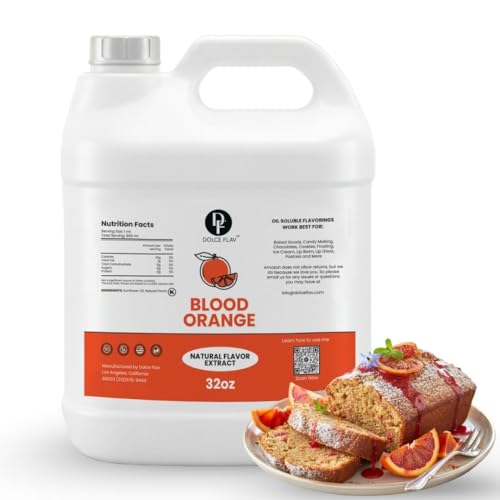Dolce Flav Blood Orange Flavoring Oil for Candy, Restaurant Size, 32 Fl Oz