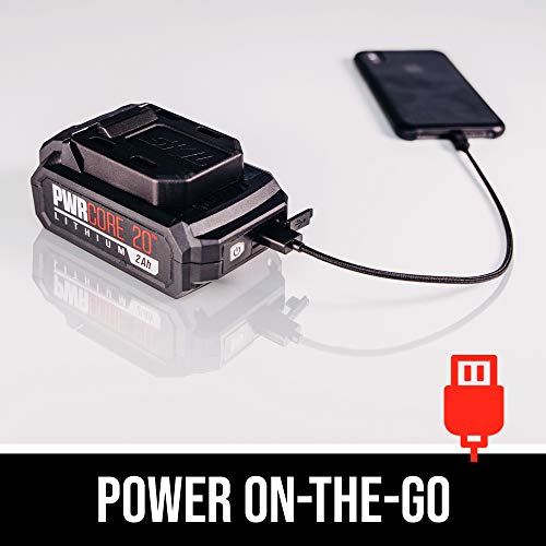 Skil Pwr Core 20 Brushless 20V 1 Inch Stroke Jigsaw Includes 2.0Ah Lithium Battery With Pwr Assist Usb And Pwr Jump Charger - Js820202 #TOP3