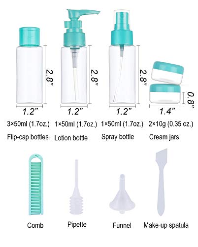 Tsa Approved Travel Toiletry Bottles Containers Kit (LEAKPROOF BPA FREE) Travel Accessories - 12 Pieces/Clear Case - Image 6