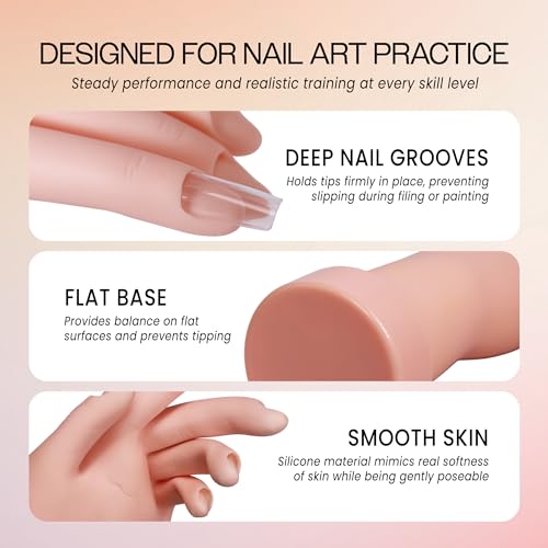 Práctica para arte de uñas con soporte acrílico miniatura 2