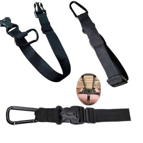 Image of 3 Pack Add a Bag Luggage Straps with Hook Buckle Jacket Gripper Adjustable Suitcase Travel Belt Connector Hat Clips for Hardside Spinner Carry-On Luggage Rolling Duffel Bag Hiking Backpack