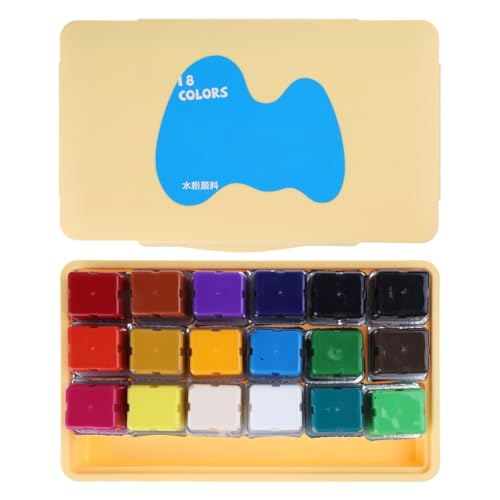 Juego De Pintura De Acuarela Gouache De 18 Colores Multiusos Pigmentos Vívidos No Tóxicos Para Artistas Profesionales Estudiantes De Arte Para Niños Regalo De De Vino Pintado