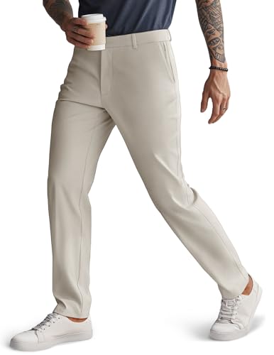 PJ PAUL JONES Men's Golf Pants Work Dress Comfy Pants Casual Slacks Trousers with Zip Pockets