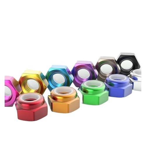 Kensut?n �A���~���b�N�i�b�g M2 M2.5 M3 M4 M5 M6 M8 �z�Ɏ_������ �J���t���A���~�Z�p�i�C�����C���T�[�g���b�N�i�b�g �Z���t���b�N���b�N�i�b�g 2/5/10��(Royal blue,M3-10pcs)