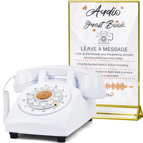 FiayaCom Audio Guest Book Wedding Phone, Preserve Your Special Occasions,