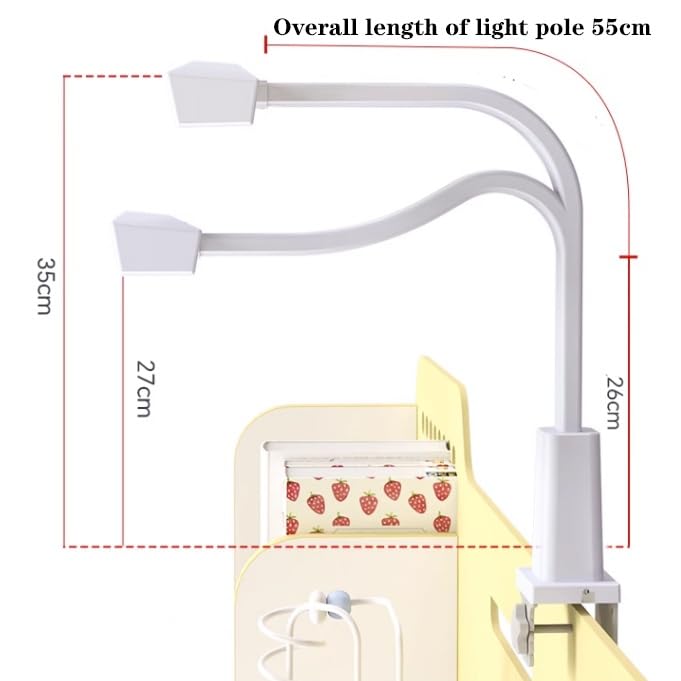 Tischlampen LED-Schreibtischlampe, Augenschutz-Schreibtischleuchte mit verstellbarem Schwanenhals, Touch-Steuerung, dimmbare Helligkeit, moderne Klemmlampe for Lesen, Studieren, Werkbank Nachttischlam