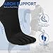 OrrinSports Knee High Toe Socks Moisture Wicking Hiking Five Fingers Socks,3 Pairs
