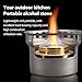 Titanium Alcohol Stove Spirit Burner Outdoor Wood Stove with Stands Brackets Camping Multi-Fuels Ultralight Backpacking (Furnace only) SPORTING_GOODS..
