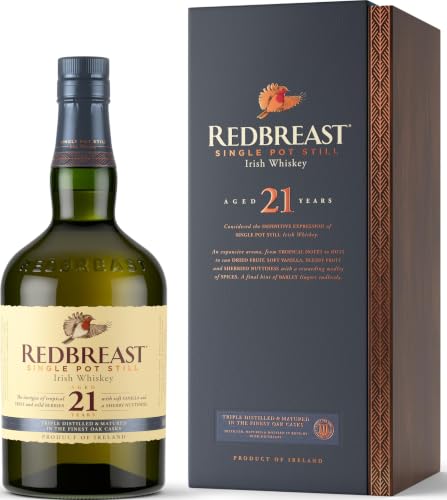 Redbreast 21 Jahre Single Pot Still Irish Whiskey, in edler Geschenk-Verpackung, Irischer Pure Pot...