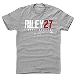 500 LEVEL Austin Riley Shirt (Cotton, Large, Heather Gray) - Austin Riley Elite R WHT