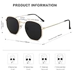 SOJOS Square Polarized Sunglasses for Women Men Small Hexagonal Polygon Shades SJ1072 - Image 5