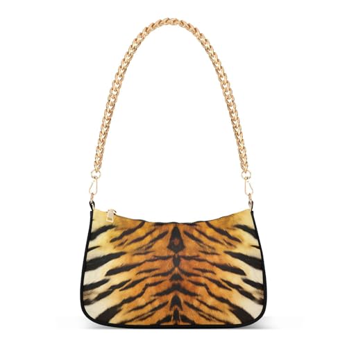 Bolso de hombro con estampado de piel de tigre para mujer miniatura 1