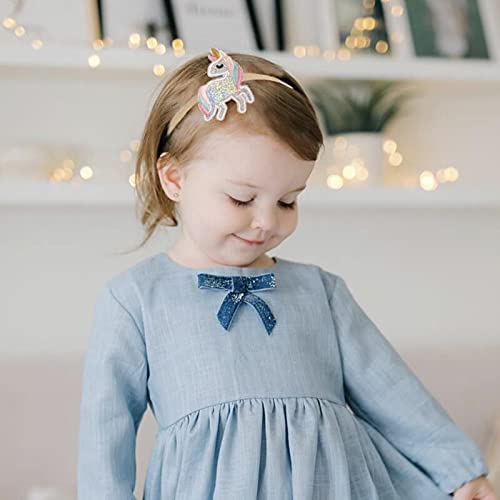 Ultrashang Baby Girl Hair Bows Headbands: 10-Pcs Unicorn Flower Infant Newborn Head Bands #TOP1