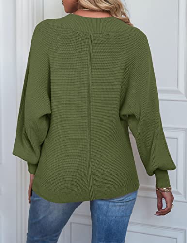TECREW Women's Batwing Long Sleeve Crew Neck Pullover Sweater Soft Ribbed Knit Sweater Top4