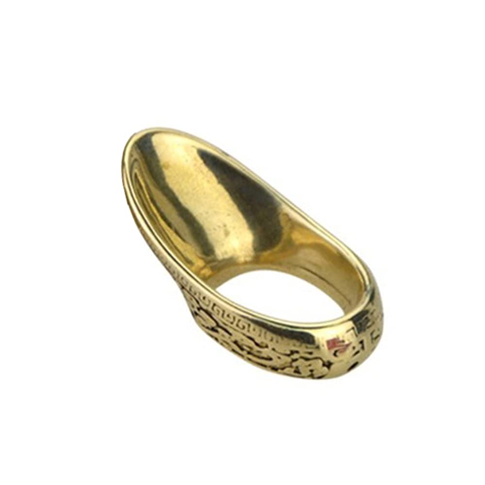 Anneau De Pouce En Laiton Pour Tir à L'Arc - Protège-Doigt Portable, Doré, Accessoire Archerie Traditionnelle