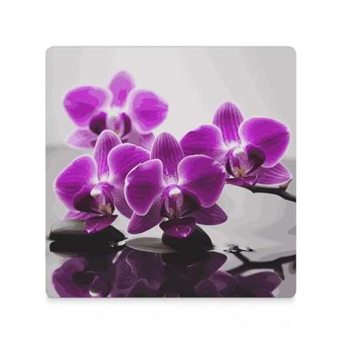 Dessous de verre céramique isolant violet dessous de bouteille carré liège