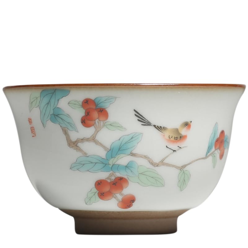 Tazas de Matcha Taza de té de viaje, taza de café de oficina, pequeña taza de té Kung Fu, taza de té retro de cerámica para el hogar Servicio de té con infusor