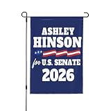 Ashley Hinson 2026 flag Hinson For Iowa Us Senator 12x18 In Yard Flags Double-Side Outdoor Garden Banner