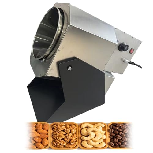 Tostador de nueces comercial de 4 LB Tostador de maní giratorio automático eléctrico de acero inoxidable Semillas de girasol Castañas de sésamo Negocio en el hogar Temporizador