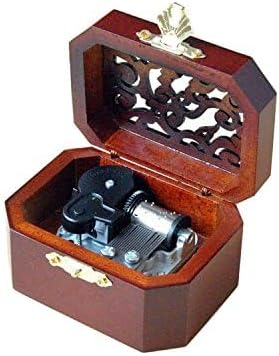 Miniatura 2 de WESTONETEK Caja Musical de Madera Tallada con Mecanismo Vintage de Cuerda, Caja de Música para Regalo de NavidadCumpleañosDía de San Valentín,